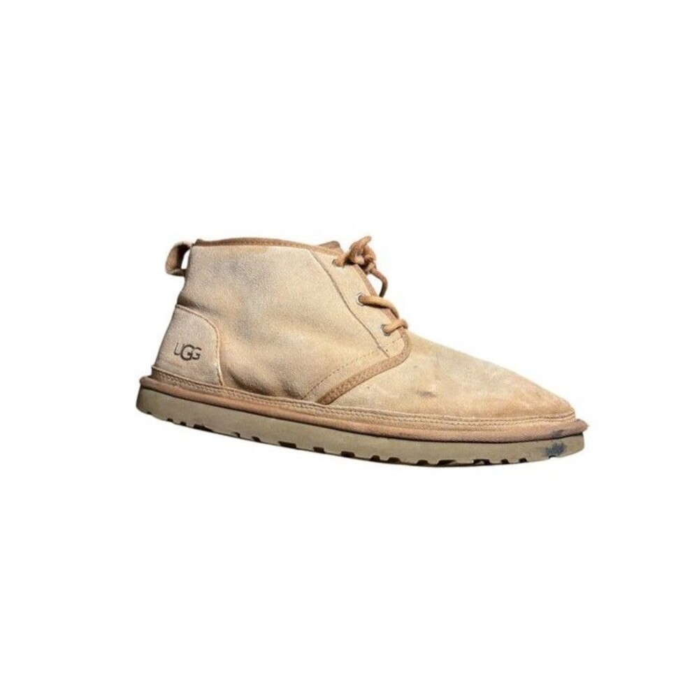 UGG Neumel Mens Chestnut Boot Size 13 M 3236 Chukka Shearling Fuzzy - Leather